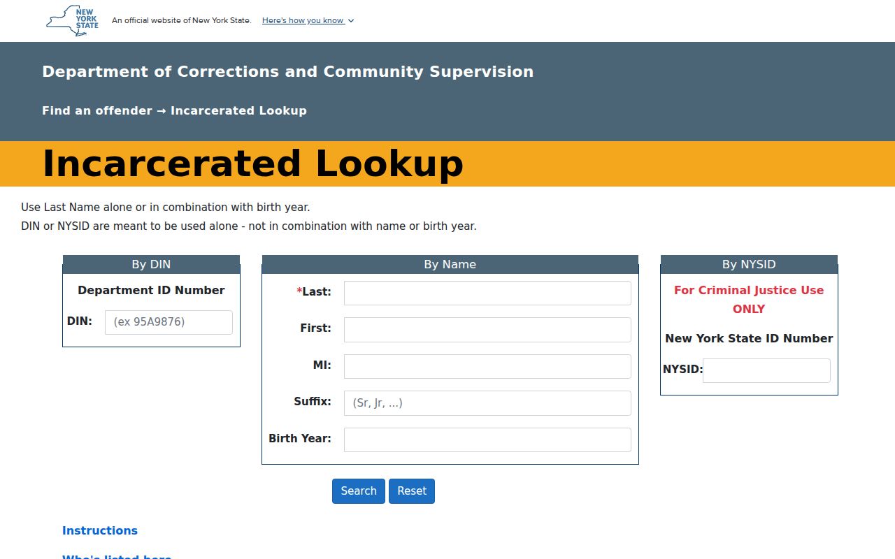 Cortland County arrest search comparison with DOCCS incarcerated lookup